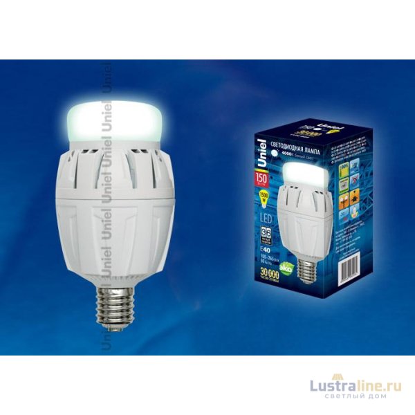 Лампа LED сверхмощная (UL-00000538) Uniel E40 150W (1500W) Uniel 6000K LED-M88-150W/DW/E40/FR ALV01WH