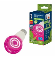 Лампа для растений Uniel LED-A60-15W/SPSB/E27/CL PLP30WH UL-00010107