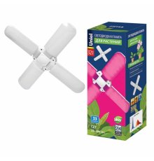 Лампа светодиодная для растений (UL-00007408) Uniel E27 32W матовая LED-P65-32W/SPSB/E27/FR/P4 PLP32WH