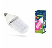 Лампа светодиодная для растений (UL-00007647) Uniel E27 12W груша прозрачная LED-B82-12W/SPBR/E27/CL PLP33WH