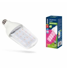 Лампа светодиодная для растений (UL-00007647) Uniel E27 12W груша прозрачная LED-B82-12W/SPBR/E27/CL PLP33WH