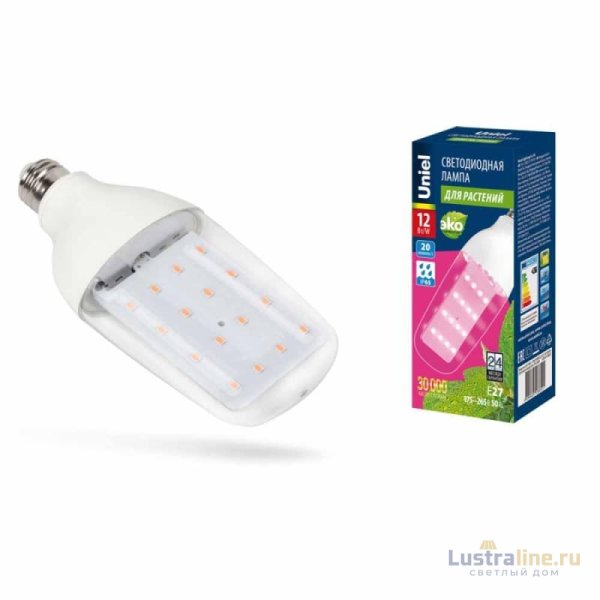 Лампа светодиодная для растений (UL-00007647) Uniel E27 12W груша прозрачная LED-B82-12W/SPBR/E27/CL PLP33WH Лампа светодиодная для растений (UL-00007647) Uniel E27 12W груша прозрачная LED-B82-12W/SPBR/E27/CL PLP33WH