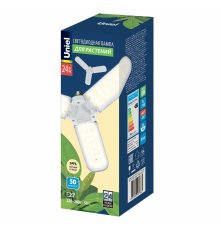 Лампа для растений Uniel LED-P65-24W/SPFS/E27/CL/P3 PLP32WH UL-00011420