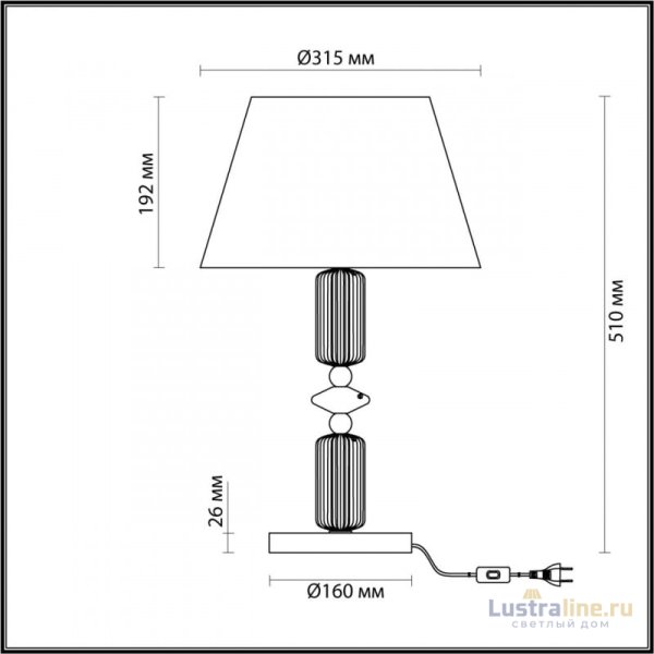 Настольная лампа Odeon Light CANDY 4861/1TA