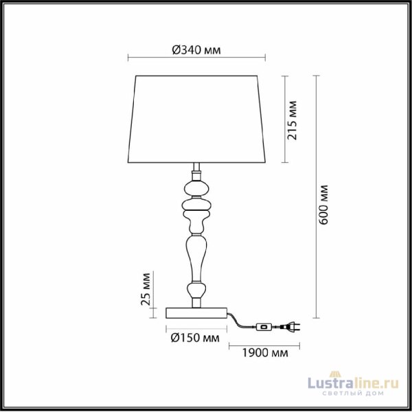 Настольная лампа Odeon Light Homi 5040/1T Настольная лампа Odeon Light Homi 5040/1T