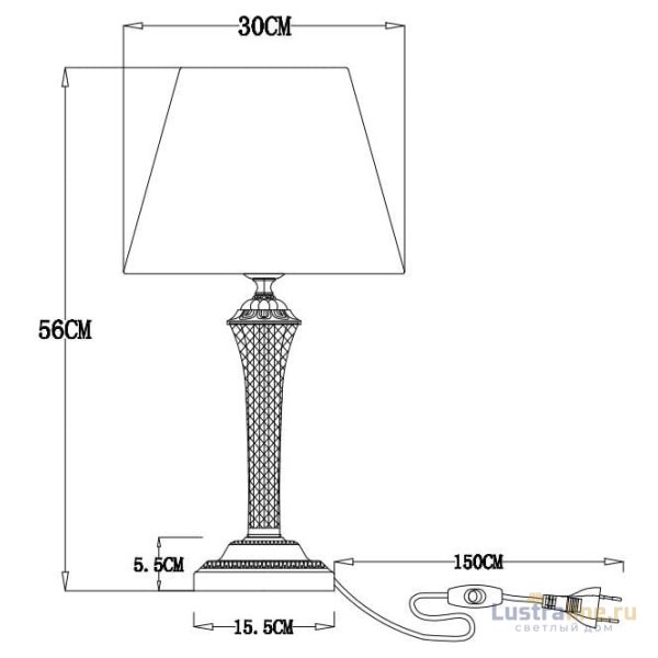 Настольная лампа Arte Lamp Gracie A7301LT-1PB