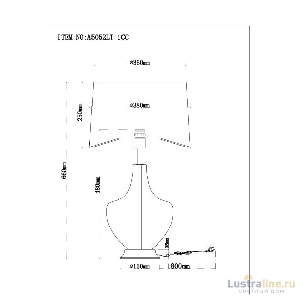 Настольная лампа Arte Lamp Sheratan A5052LT-1CC