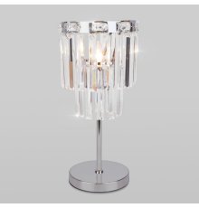 Настольная лампа Eurosvet Elegante 01136/1 хром/прозрачный хрусталь Strotskis a060647