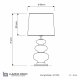 Настольная лампа Lumina Deco Briston LDT 303 PR+WT