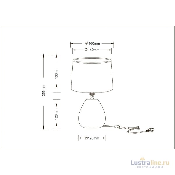 Настольная лампа Arte Lamp Wurren A5016LT-1WH