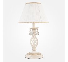 Настольная лампа Eurosvet Amelia 10054/1 белый с золотом/прозрачный хрусталь Strotskis