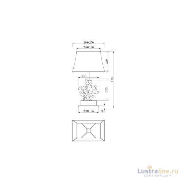 Настольная лампа Garda Decor K2BT-1004