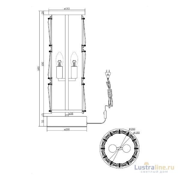 Настольная лампа Maytoni Puntes MOD043TL-02G