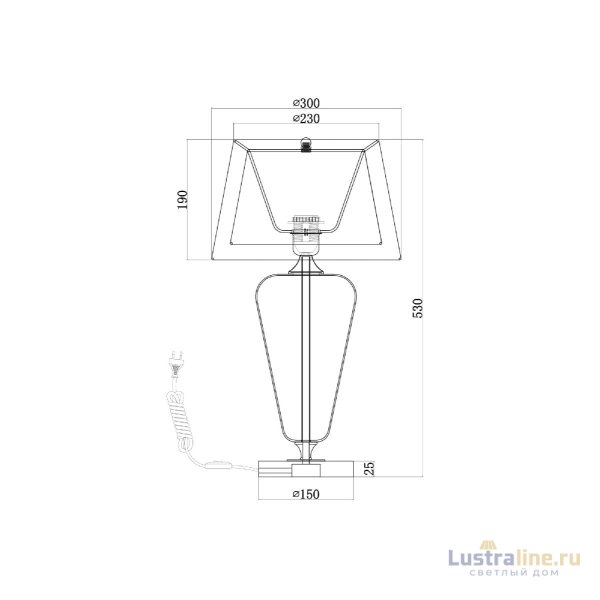 Настольная лампа Maytoni Verre Z005TL-01CH Настольная лампа Maytoni Verre Z005TL-01CH