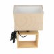 Настольная лампа Uniel UML-B401 E27 LIGHT GREY/WOOD UL-00010956