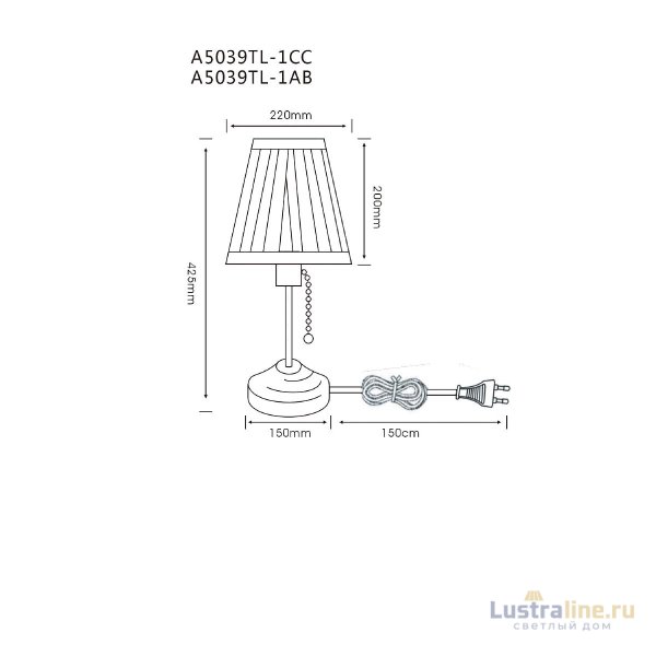 Настольная лампа Arte Lamp Marriot A5039TL-1AB Настольная лампа Arte Lamp Marriot A5039TL-1AB