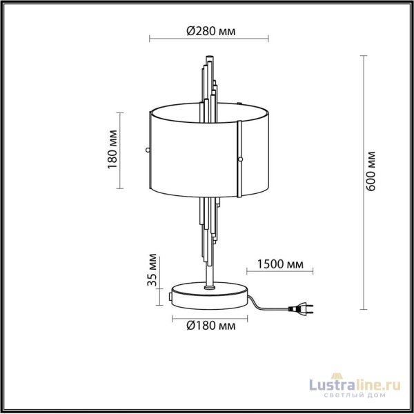 Настольная лампа Odeon Light Margaret 5415/2T Настольная лампа Odeon Light Margaret 5415/2T