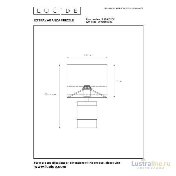 Настольная лампа Lucide Extravaganza Frizzle 10500/81/66