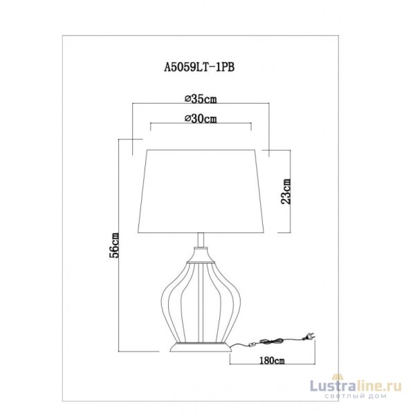 Настольная лампа ARTE Lamp A5059LT-1PB Настольная лампа ARTE Lamp A5059LT-1PB