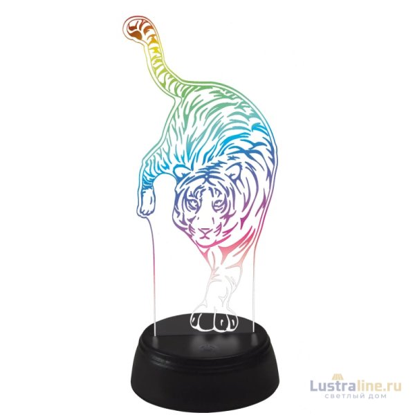Настольная лампа Uniel ULI-M506 RGB/3AA TIGER/BLACK UL-00008401 Настольная лампа Uniel ULI-M506 RGB/3AA TIGER/BLACK UL-00008401