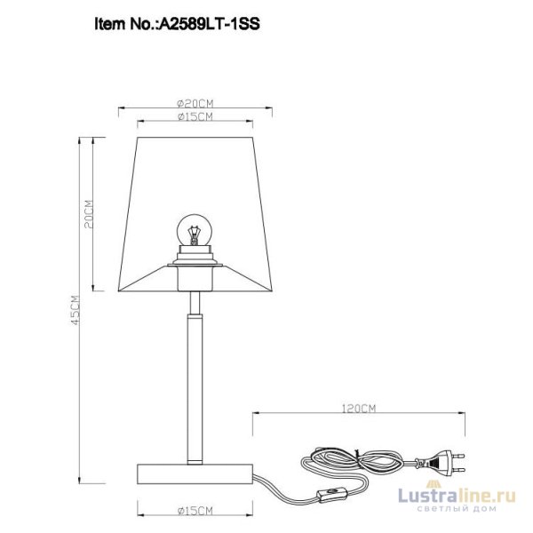 Настольная лампа Arte Lamp RODOS A2589LT-1SS