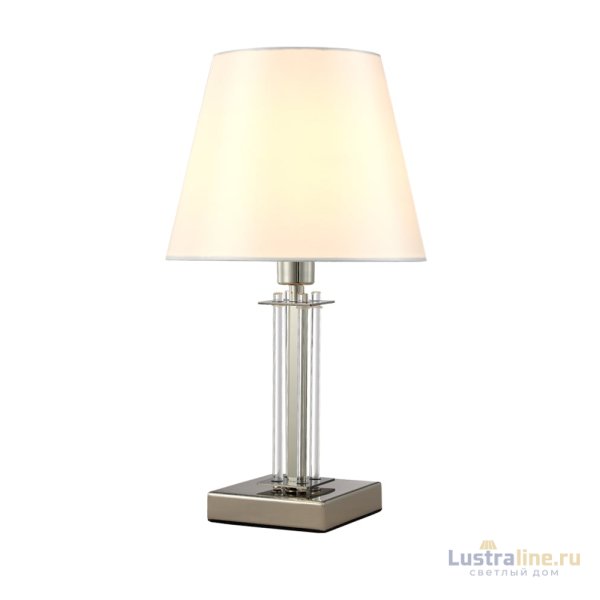 Настольная лампа Crystal Lux Nicolas NICOLAS LG1 NICKEL/WHITE