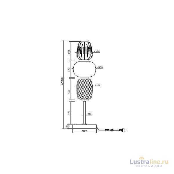 Настольная лампа Maytoni Pattern MOD267TL-L28CH3K