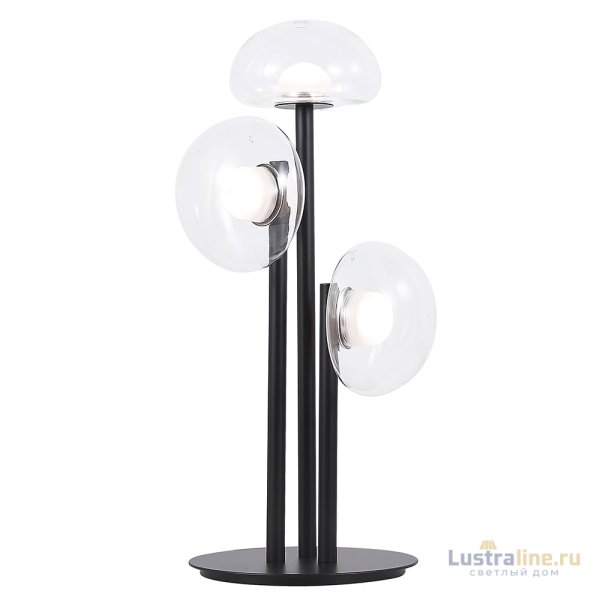 Настольная лампа Crystal Lux BOSQUE LG3 BLACK/TRANSPARENT