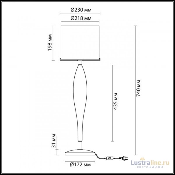 Настольная лампа Odeon Light TOWER 4850/1T