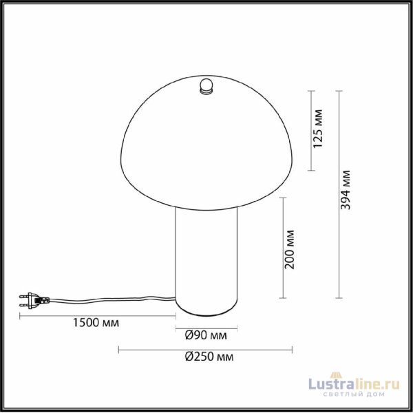 Настольная лампа Odeon Light Rufina 7089/2T