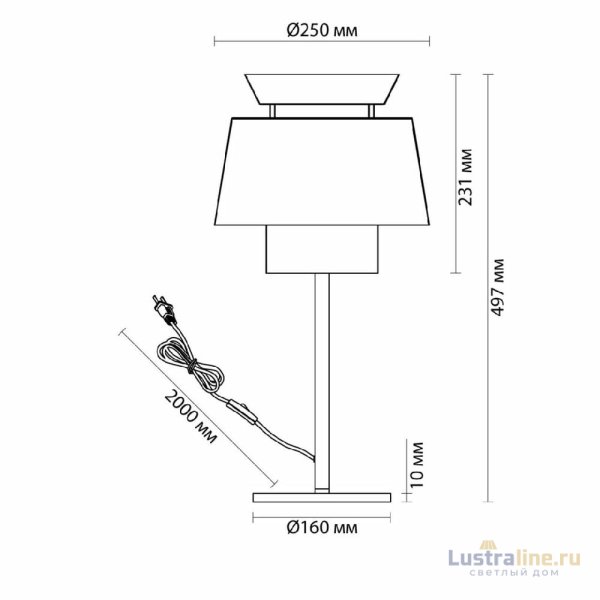 Настольная лампа Odeon Light Kressa 4992/1T