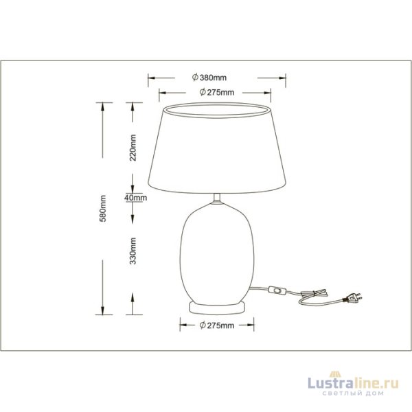 Настольная лампа Arte Lamp Sarin A4061LT-1PB