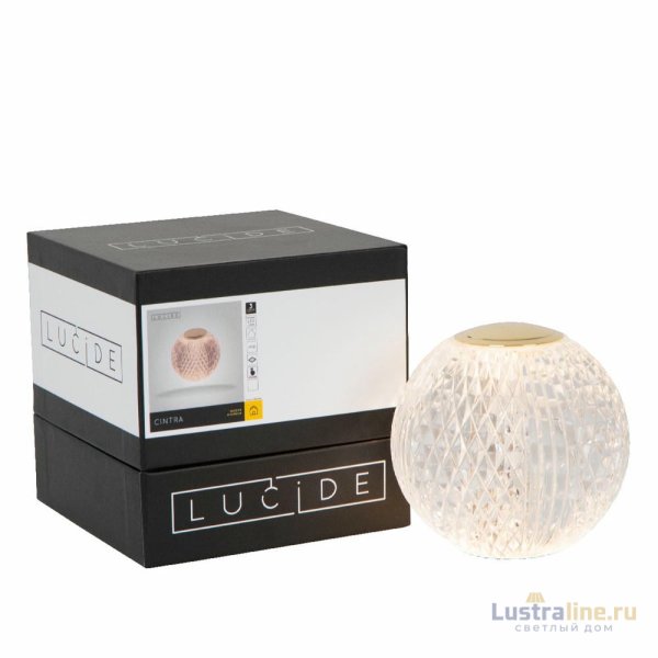 Настольная лампа с аккумулятором Lucide Cintra 13599/09/60 Настольная лампа с аккумулятором Lucide Cintra 13599/09/60