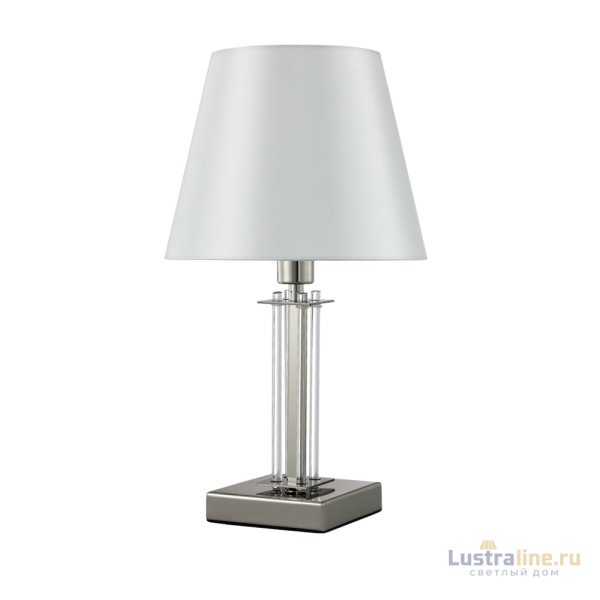 Настольная лампа Crystal Lux Nicolas NICOLAS LG1 NICKEL/WHITE