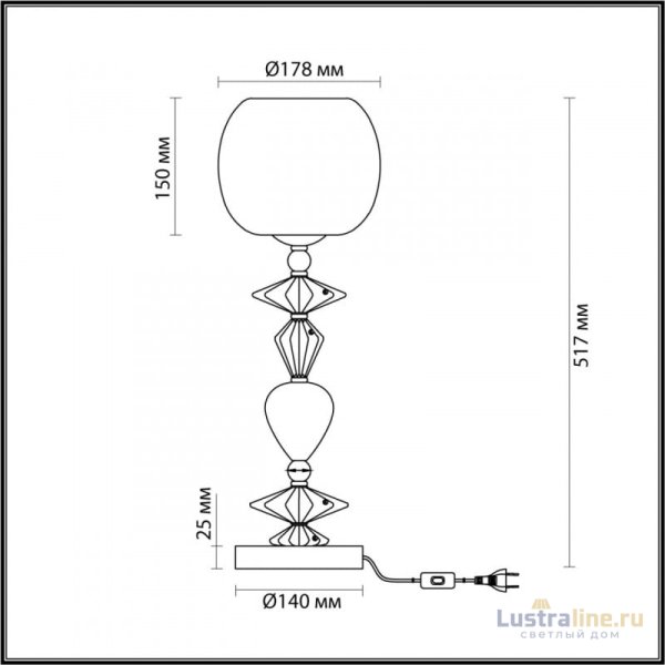 Настольная лампа Odeon Light BIZET 4855/1T Настольная лампа Odeon Light BIZET 4855/1T