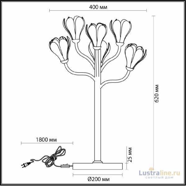 Настольная лампа Odeon Light Gardi Modern 5090/6T