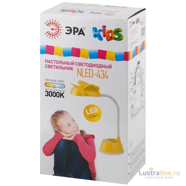 Настольная лампа ЭРА NLED-434-6W-Y Б0031618