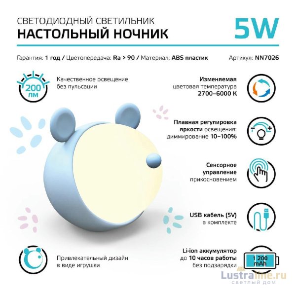 Настольная лампа Gauss Qplus NN7026