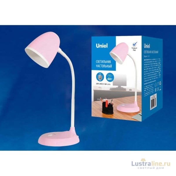 Настольная лампа (UL-00003653) Uniel Standard TLI-228 Pink E27 Настольная лампа (UL-00003653) Uniel Standard TLI-228 Pink E27
