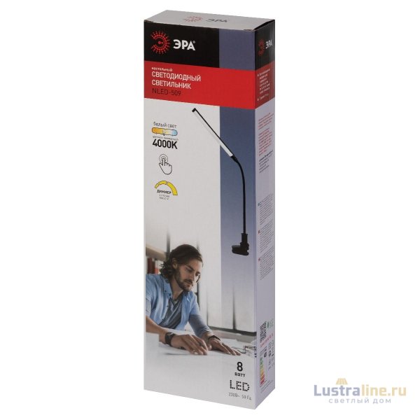Настольная лампа Эра NLED-509-8W-BK Б0059842