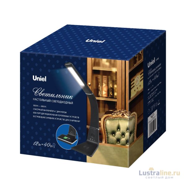 Настольная лампа (UL-00006472) Uniel TLD-565 Black/LED/360Lm/3000-6000K/Dimmer/WR Настольная лампа (UL-00006472) Uniel TLD-565 Black/LED/360Lm/3000-6000K/Dimmer/WR