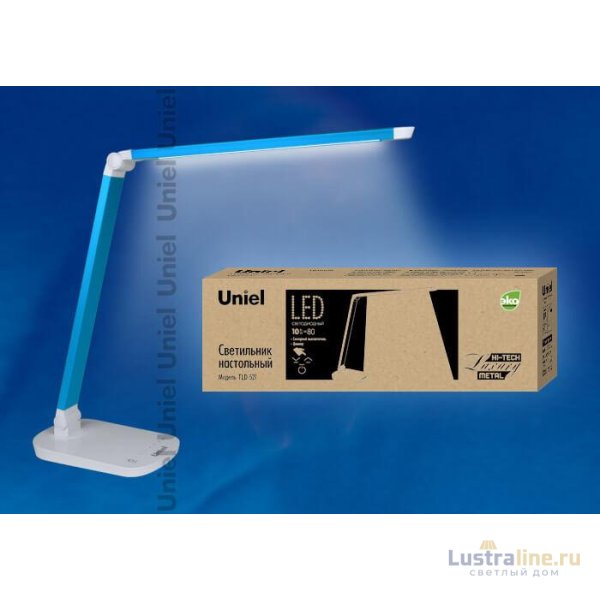 Настольная лампа (10084) Uniel TLD-521 Blue/LED/800Lm/5000K/Dimmer Настольная лампа (10084) Uniel TLD-521 Blue/LED/800Lm/5000K/Dimmer
