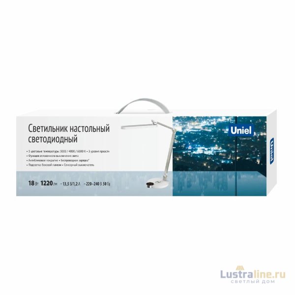 Настольная лампа Uniel ULM-D113 18W/3000-6000K/DIM WHITE UL-00011291 Настольная лампа Uniel ULM-D113 18W/3000-6000K/DIM WHITE UL-00011291