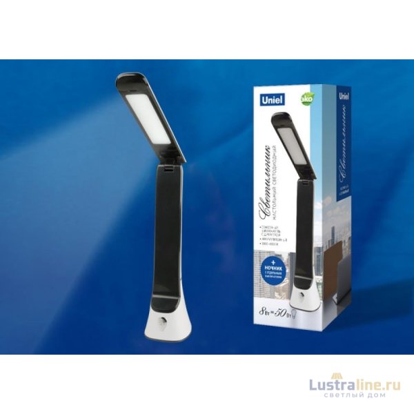 Настольная лампа Uniel (UL-00006474) TLD-564 White-Black/LED/500Lm/3000-6000K/Dimmer/NightLight Настольная лампа Uniel (UL-00006474) TLD-564 White-Black/LED/500Lm/3000-6000K/Dimmer/NightLight