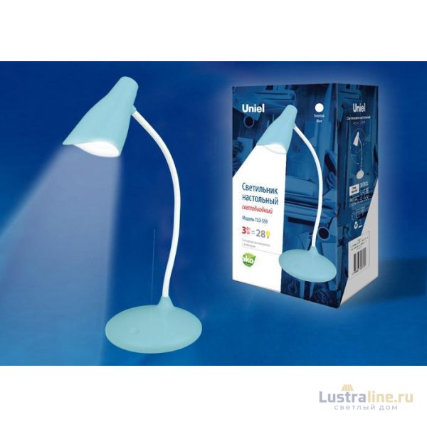 Настольная лампа (UL-00004142) Uniel TLD-559 Blue/LED/280Lm/5000K/Dimmer Настольная лампа (UL-00004142) Uniel TLD-559 Blue/LED/280Lm/5000K/Dimmer