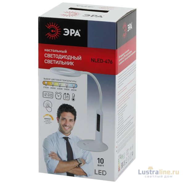 Настольная лампа ЭРА NLED-476-10W-BK Б0038592 Настольная лампа ЭРА NLED-476-10W-BK Б0038592