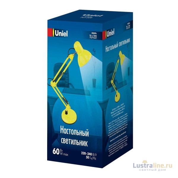 Настольная лампа (UL-00004506) Uniel TLI-221 Light Yellow E27 Настольная лампа (UL-00004506) Uniel TLI-221 Light Yellow E27