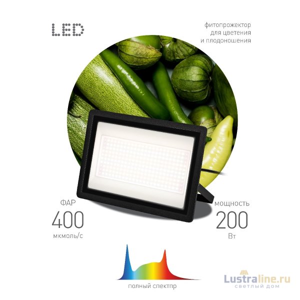 Фитопрожектор Эра FITO-200W-Ra90-LED Б0059879