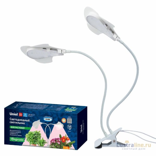 Светильник для растений Uniel ULT-P35M-15W/SPLE/TM IP40 WHITE LEAF UL-00012580 Светильник для растений Uniel ULT-P35M-15W/SPLE/TM IP40 WHITE LEAF UL-00012580