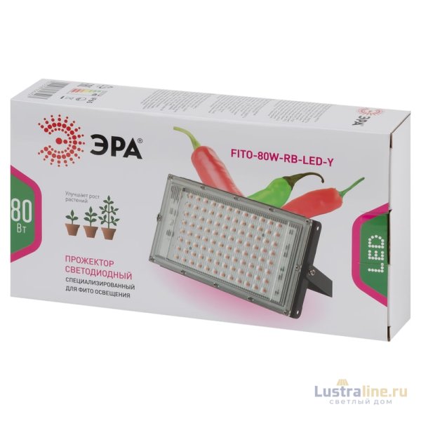Фитопрожектор для растений Эра FITO-80W-RB-LED-Y Б0053082 Фитопрожектор для растений Эра FITO-80W-RB-LED-Y Б0053082